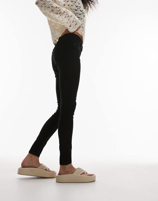 Topshop Leigh jeans in black