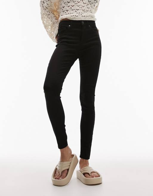 Topshop Leigh jeans in black