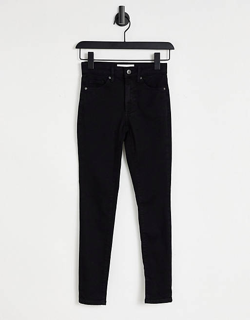 Topshop Leigh jeans in black