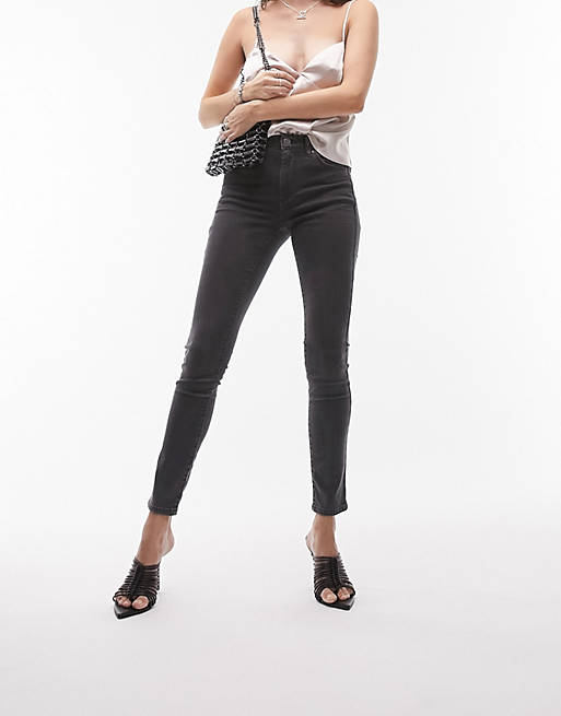 Jeans Topshop Leigh jeans in washed black 