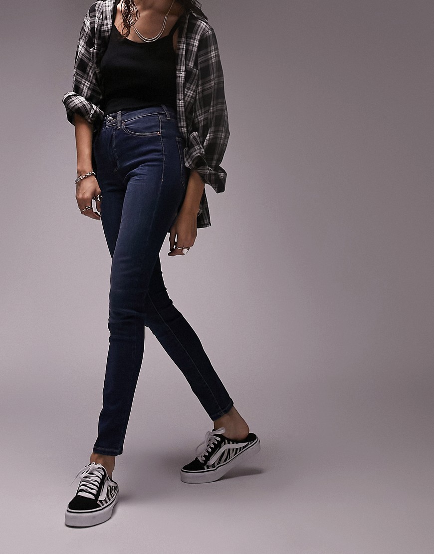 Jeans Blu donna Topshop - Leigh - Jeans indaco-Blu