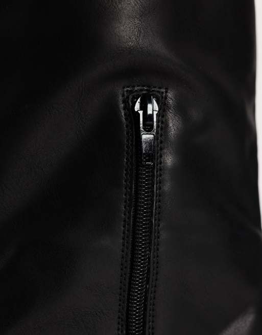 Topshop Lennox chunky knee high boots in black, 3 of 4