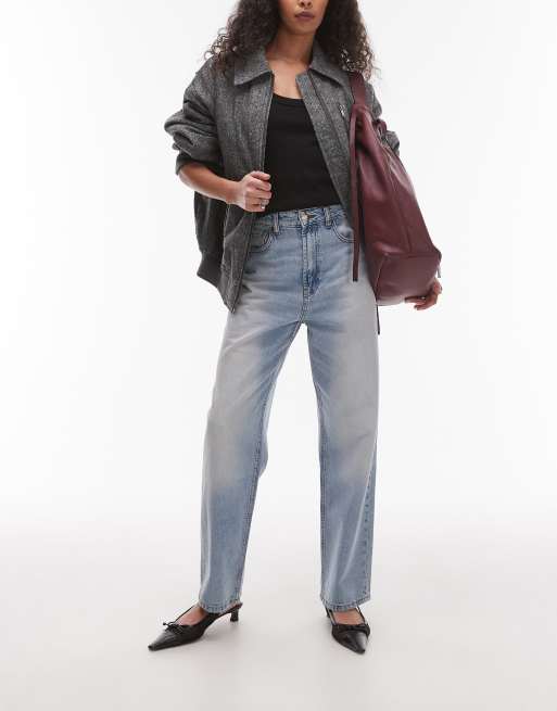Topshop Lennox leather tote with ruched detail in burgundy