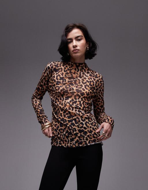 Leopard print hot sale long sleeve top