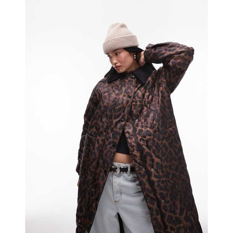 Snake print coat topshop outlet