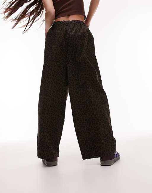 Topshop leopard print balloon pants in multi ASOS