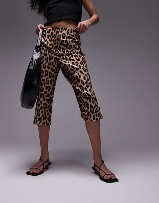 Topshop leopard print capri