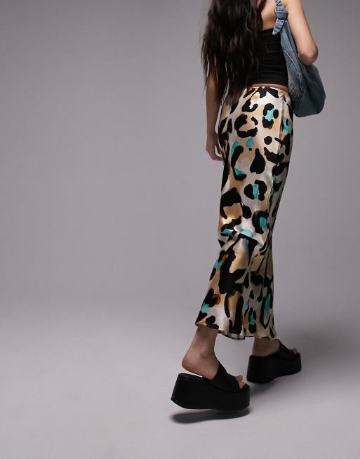 Topshop leopard print outlet maxi skirt