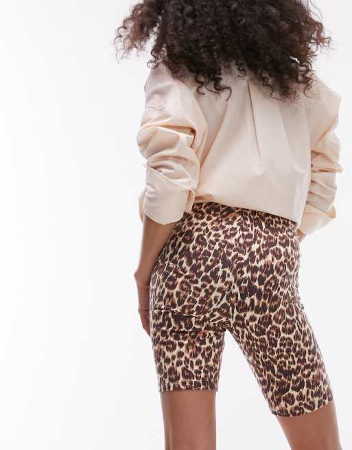 Leopard legging shorts hotsell