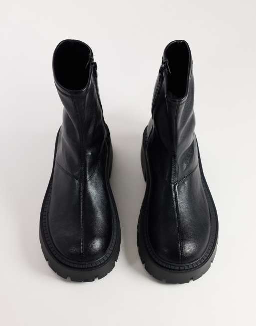 Topshop Liam chunky sock boot zwart, 3 van 4