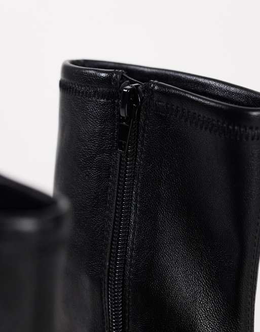 Topshop Liam chunky sock boot zwart, 4 van 4