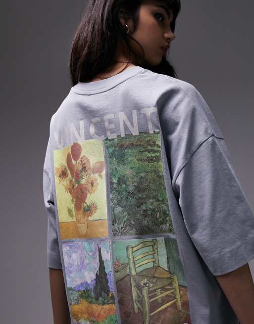 Topshop license graphic National Gallery Van Gogh oversized tee in