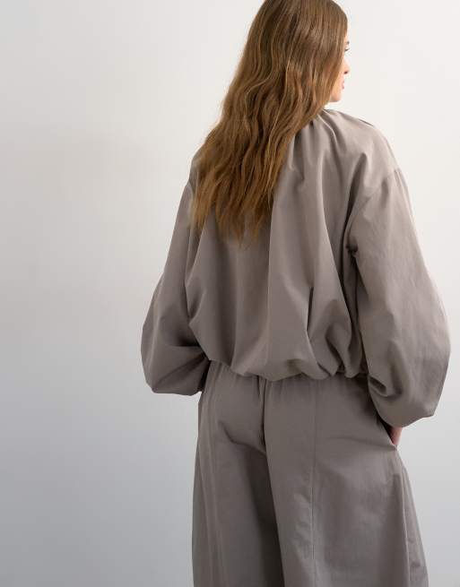 Topshop - Lichtgewicht anorak jack in grijs, deel van co-ord set, 4 van 4