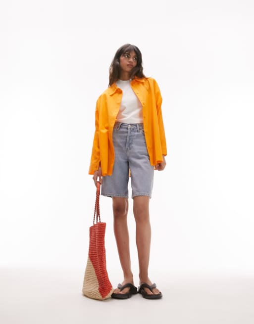Topshop - Lichtgewicht overhemd in oranje