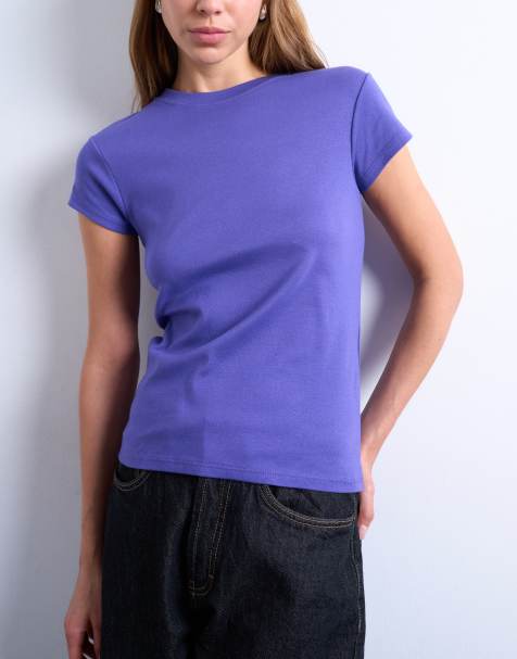 Topshop – Lila, vardaglig t-shirt - view 1