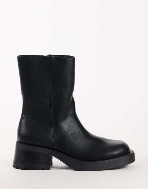 Topshop Lillian stivaletti chunky neri - view 1