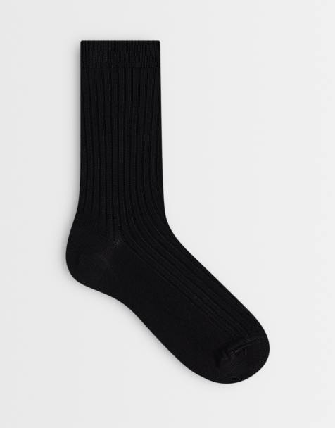 Topshop - Lillie - Calcetines negros de canalé - view 1