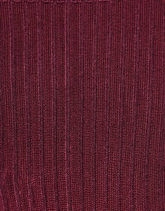 Model wearing Lillie ribbed socks in burgundy