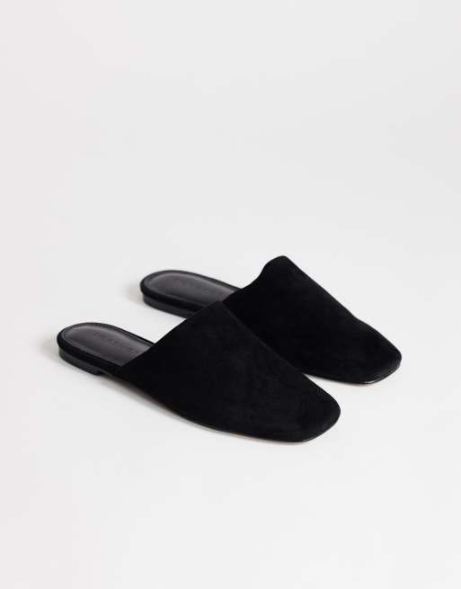 Topshop - Lillie - Scarpe basse nere scamosciate con punta arrotondata, 2 di 4