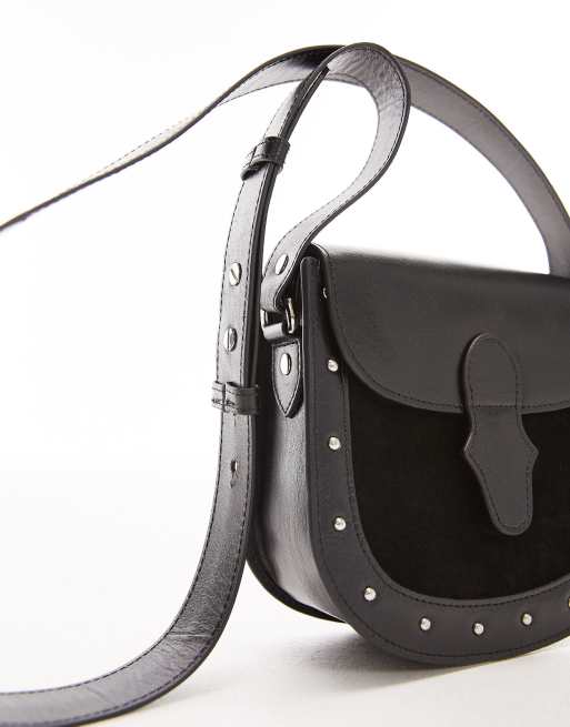 Lillie small leather online saddle bag