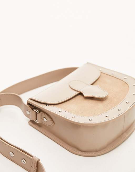 Topshop – Lillie – Umhängetasche aus Wildleder in Hellbraun, 2 von 4