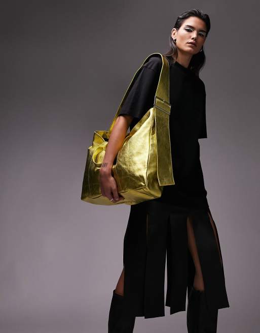 Borsa shopper color oro best sale