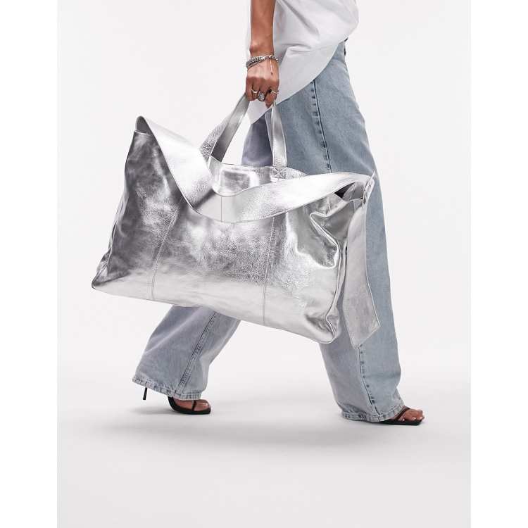 Silver tote cheap