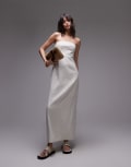 [Topshop] Topshop linen Bandeau midi in natural-Neutral 16 NATURAL