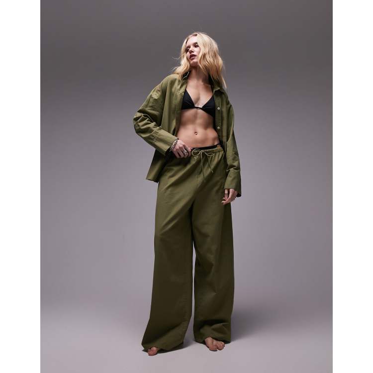 Khaki hot sale beach pants