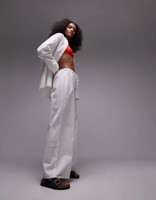 ASOS WHITE Linen Two-piece Pants