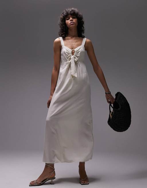 Linen cotton shop maxi dress