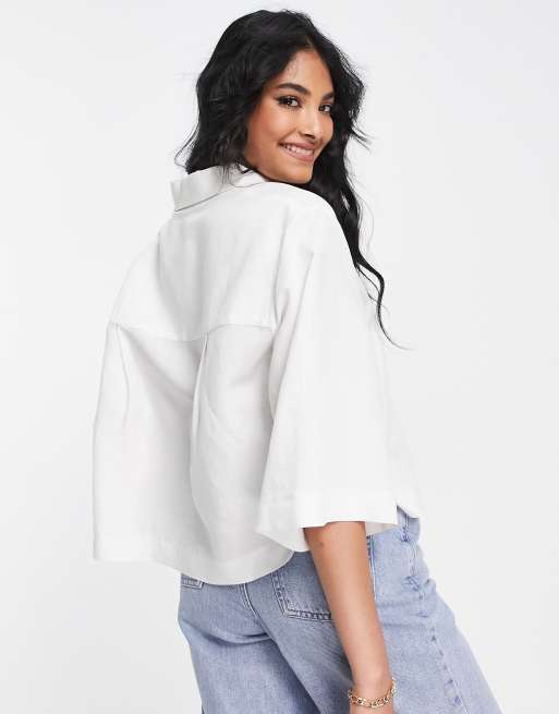 White linen shirt topshop hotsell