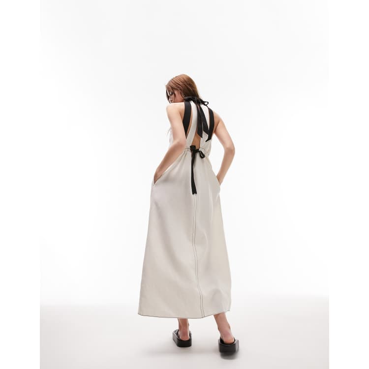 Topshop linen dress discount