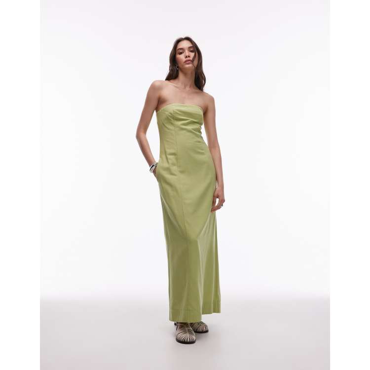 chinese dress ladies Endless Rose Women's Folded Strapless Linen Maxi Dress main image 0