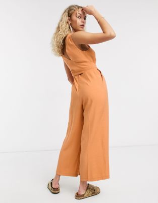 topshop linen jumpsuit