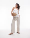 [Topshop] Topshop linen look longline bandeau in white 16 White