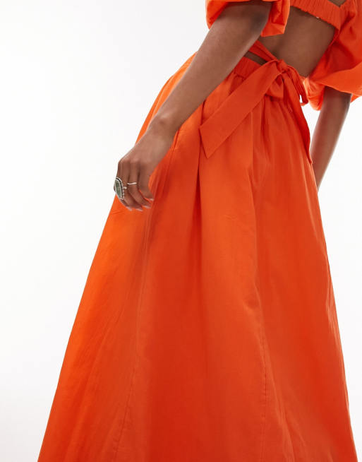 Orange skirt topshop sale