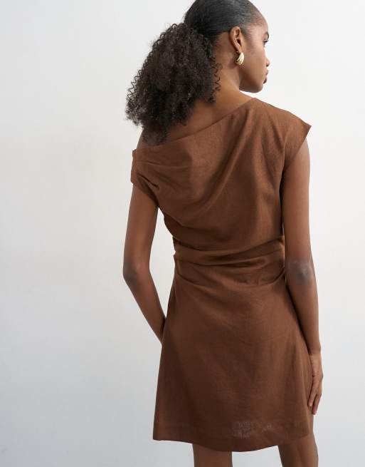 linen shirred dress Linen Shirred Mini Dress main image 1