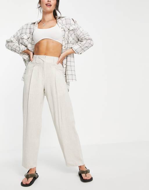 Asos linen outlet pants