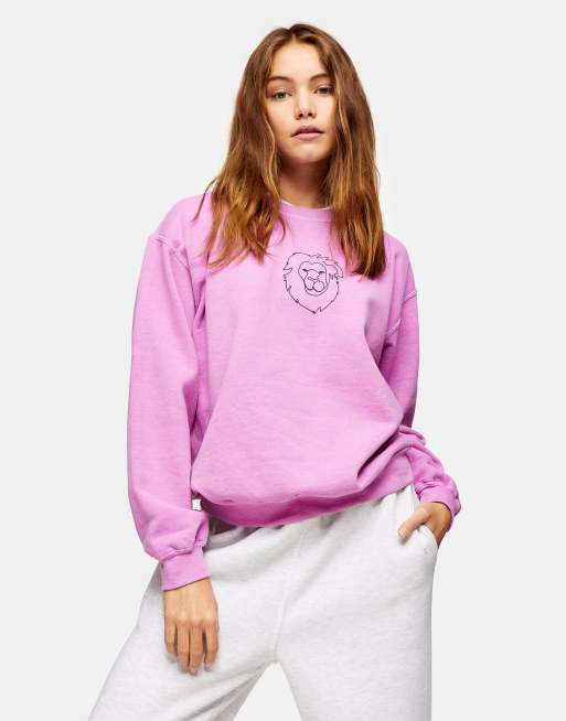 Topshop store pink sweatshirt