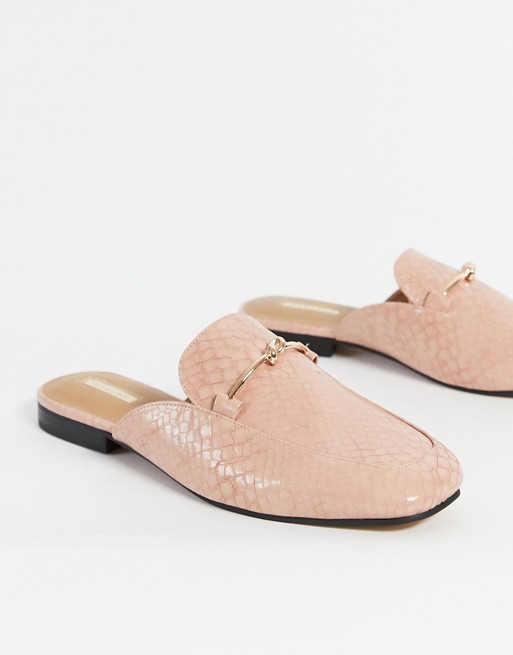 Topshop loafers in pink