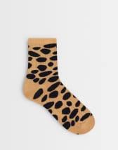 Topshop Lola viscose socks in leopard print