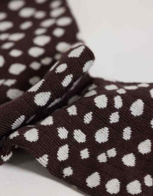 Topshop Lola Viskose-Socken mit Hirsch-Print in Schokobraun, 2 von 3