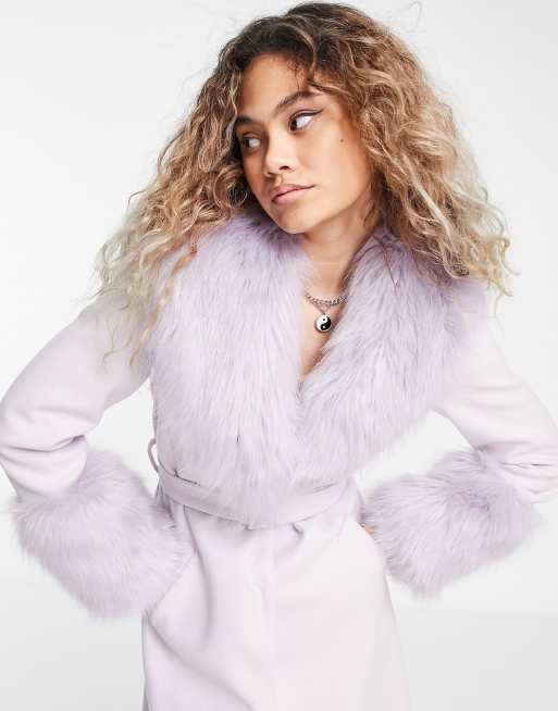 Topshop Faux Fur Coat