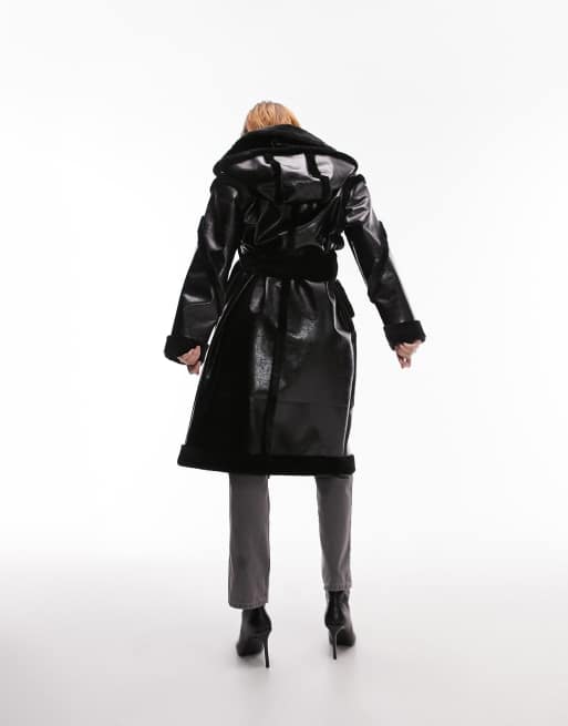 Topshop pvc clearance coat