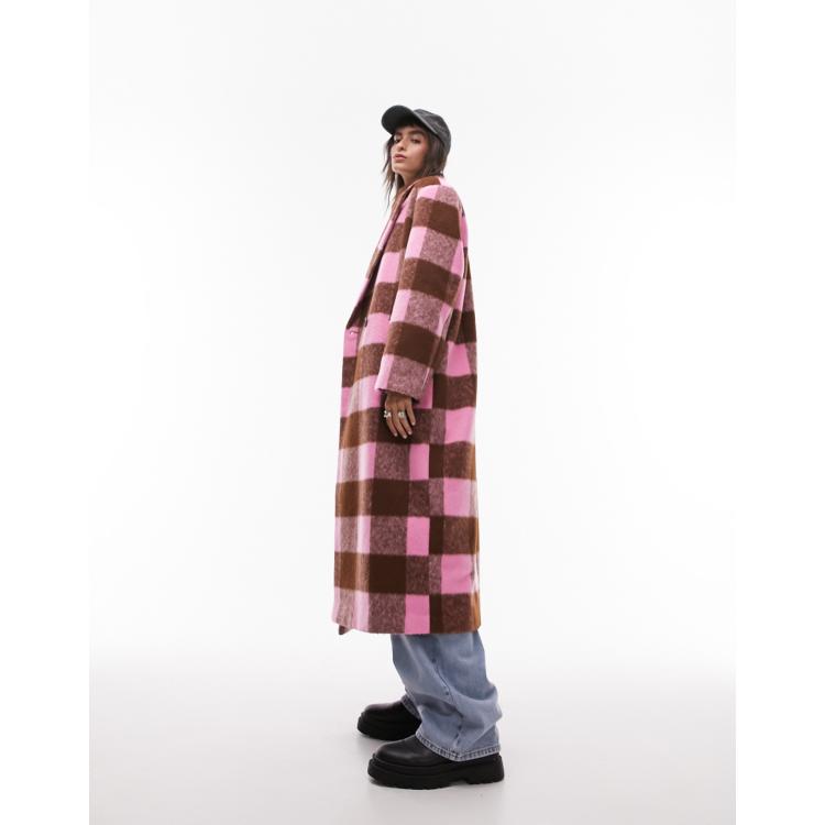 Pink tartan sale coat