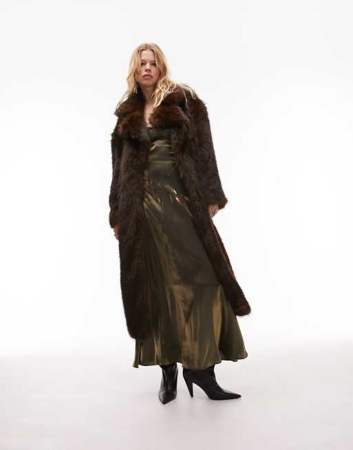 Topshop luxe fur outlet coat