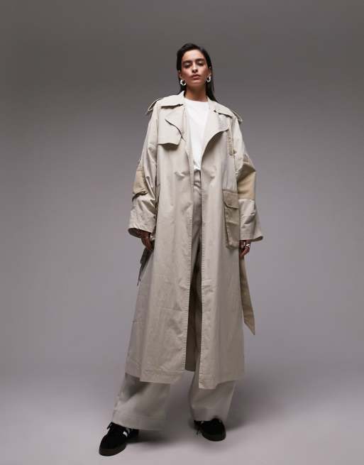 Topshop 2025 white raincoat