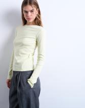 Topshop long sleeve everyday tee in sage green
