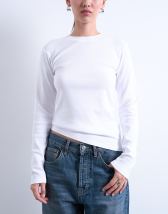Topshop long sleeve everyday tee in white